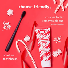 hello Holiday Home for the Holidays Fluoride-Free Toothpaste and Aluminum Free Deodorant Travel Toiletry Bag Kit - 5pc