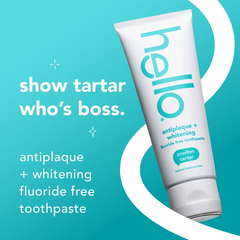hello Antiplaque and Whitening Fluoride Free Toothpaste - Natural Peppermint - 5oz/2pk
