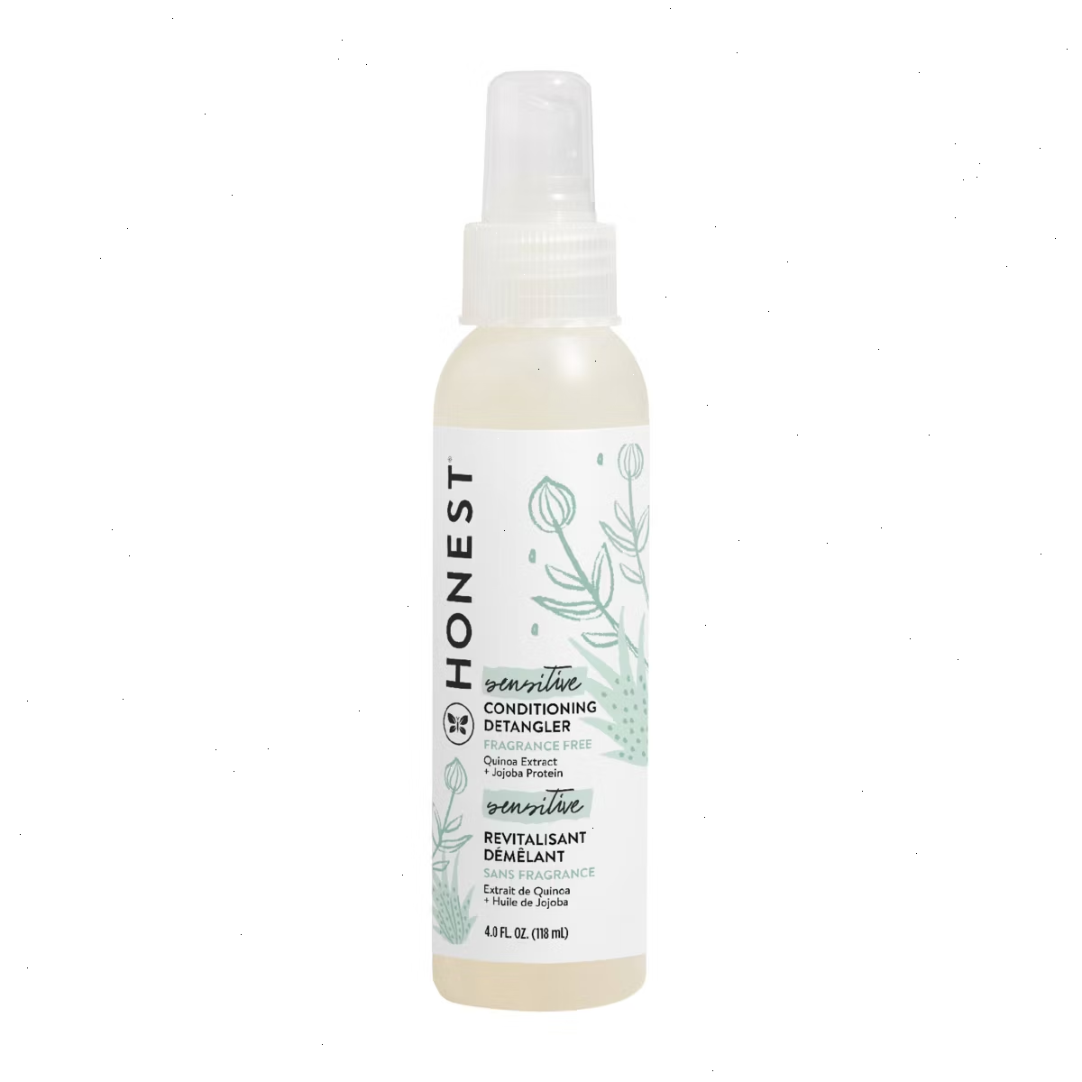 The Honest Company Sensitive Conditioning Detangler - Fragrance Free - 4 fl oz